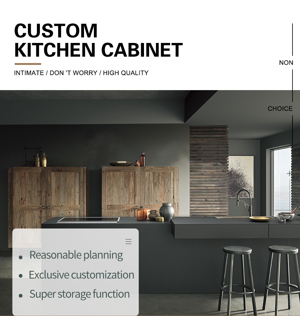 Black UV matt lacquer with HDF with accessories Kitchen cabinet GK1230