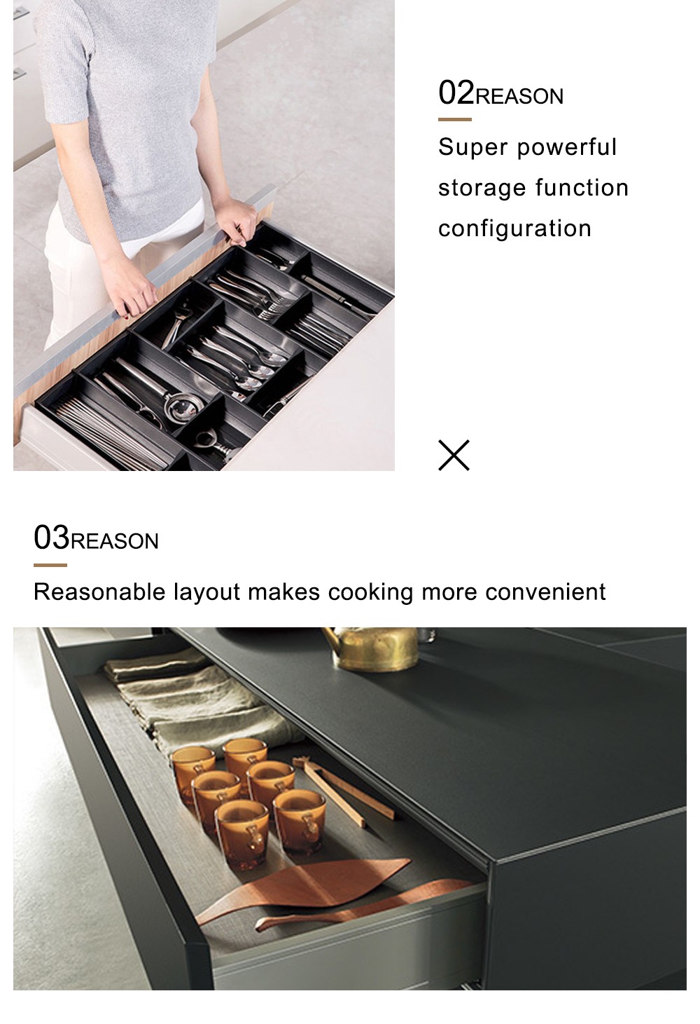 Black UV matt lacquer with HDF with accessories Kitchen cabinet GK1230