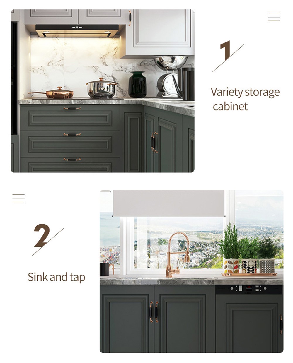 Classical design PVC with HDF-GK-1075