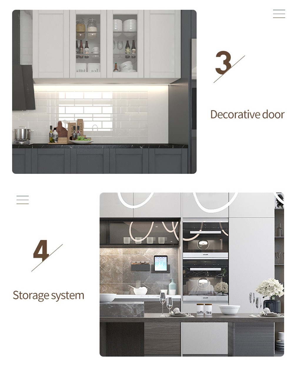 Classical design PVC with HDF-GK1076