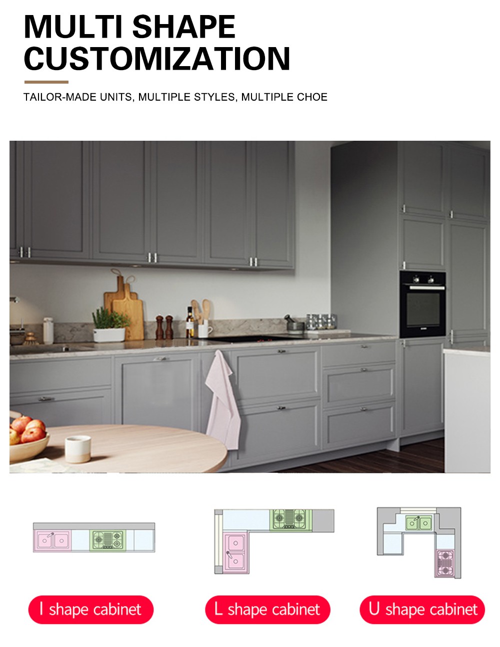 Classical design PVC with HDF-GK1185