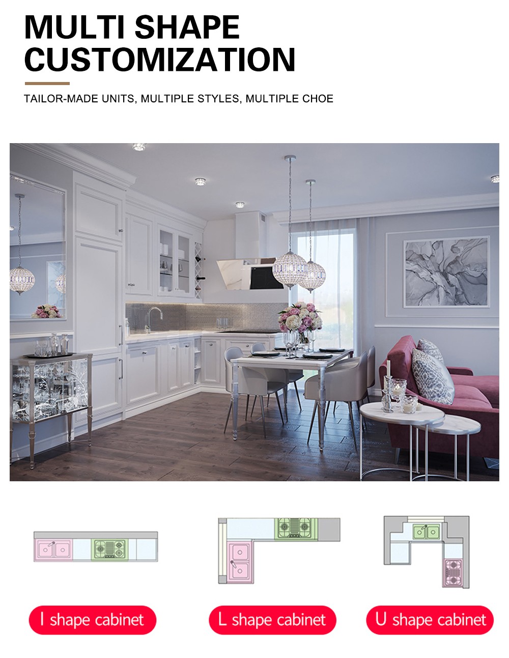 Classical PVC with HDF kitchen-GK-717
