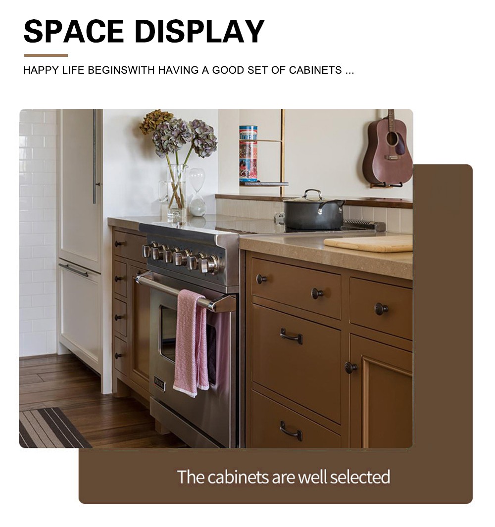Classical style brown color PVC with HDF house kitchen cabinet GK1292