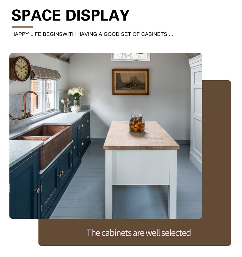 Classical style green Blue PVC with HDF Kitchen cabinet GK1277