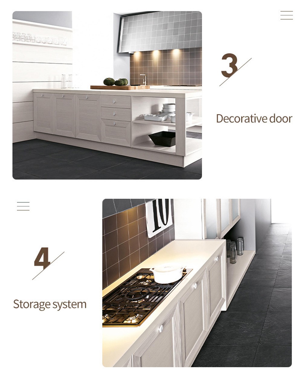 Classical style Kitchen cabinet PVC with HDF-GK-399