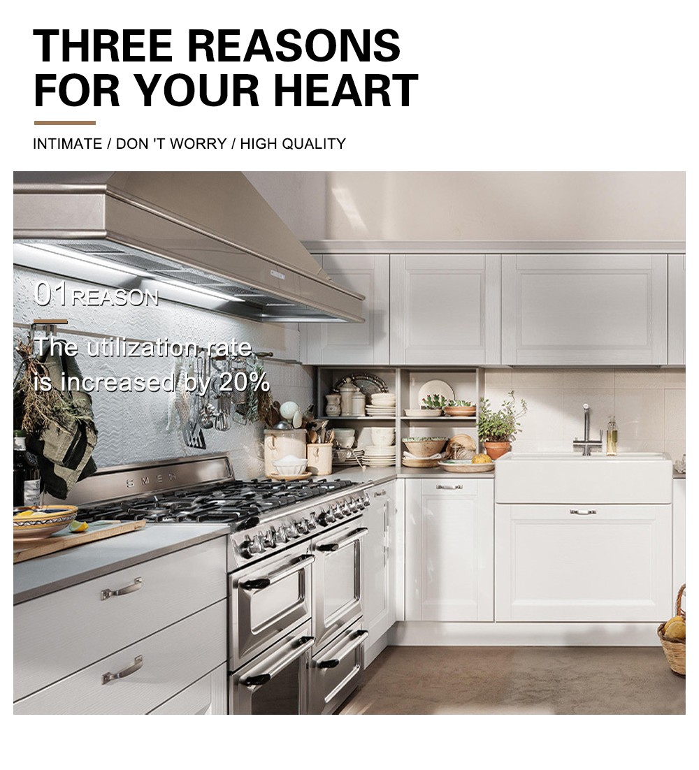 Classical style Kitchen cabinet PVC with HDF-GK-407