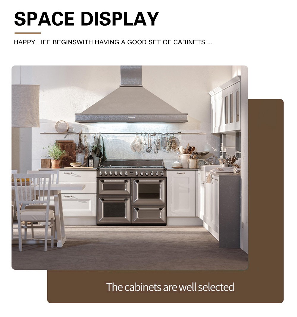 Classical style Kitchen cabinet PVC with HDF-GK-407