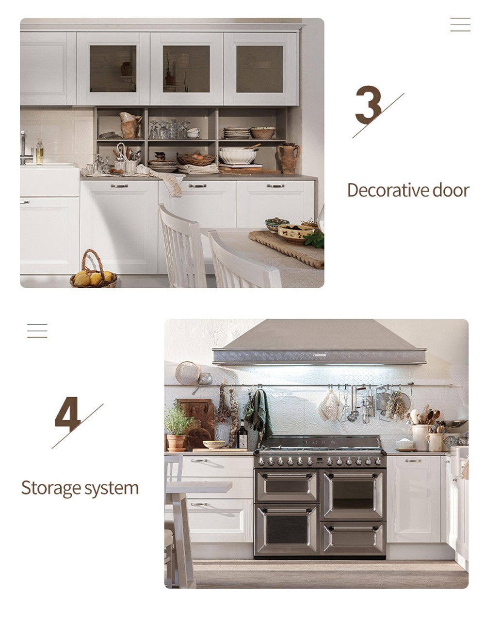 Classical style Kitchen cabinet PVC with HDF-GK-407