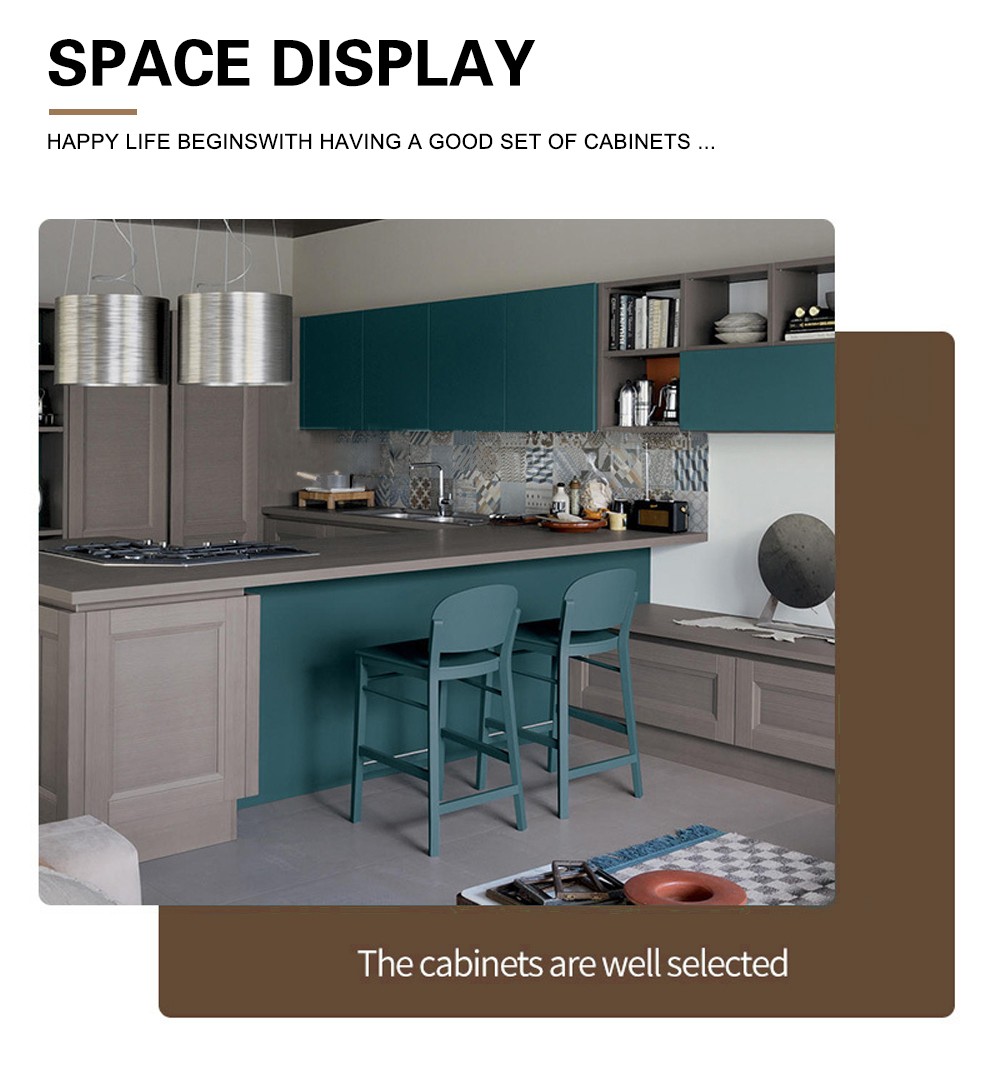 Classical style kitchen cabinet PVC with HDF-GK-408