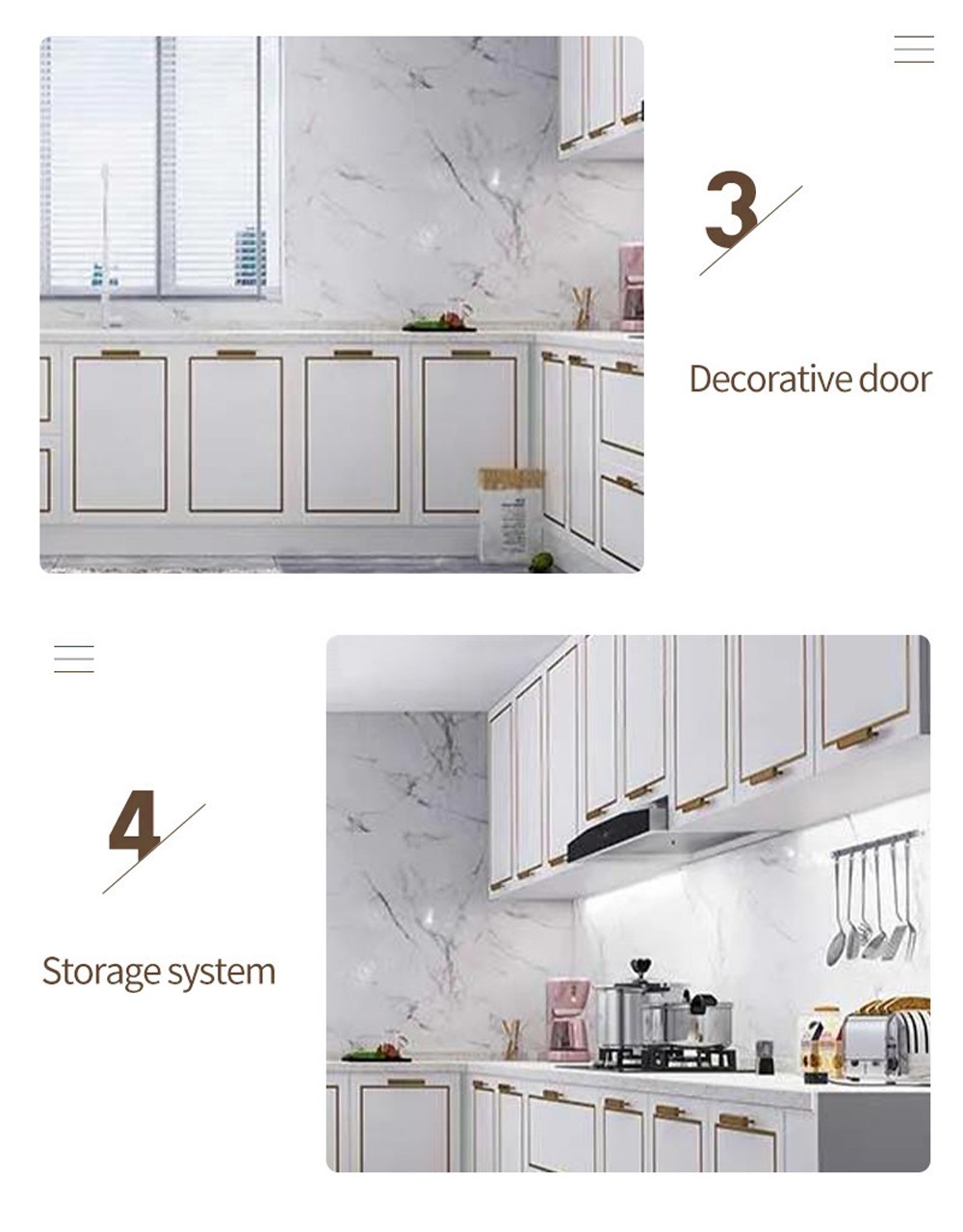 Classical style PVC with HDF Kitchen cabinet-GK-769