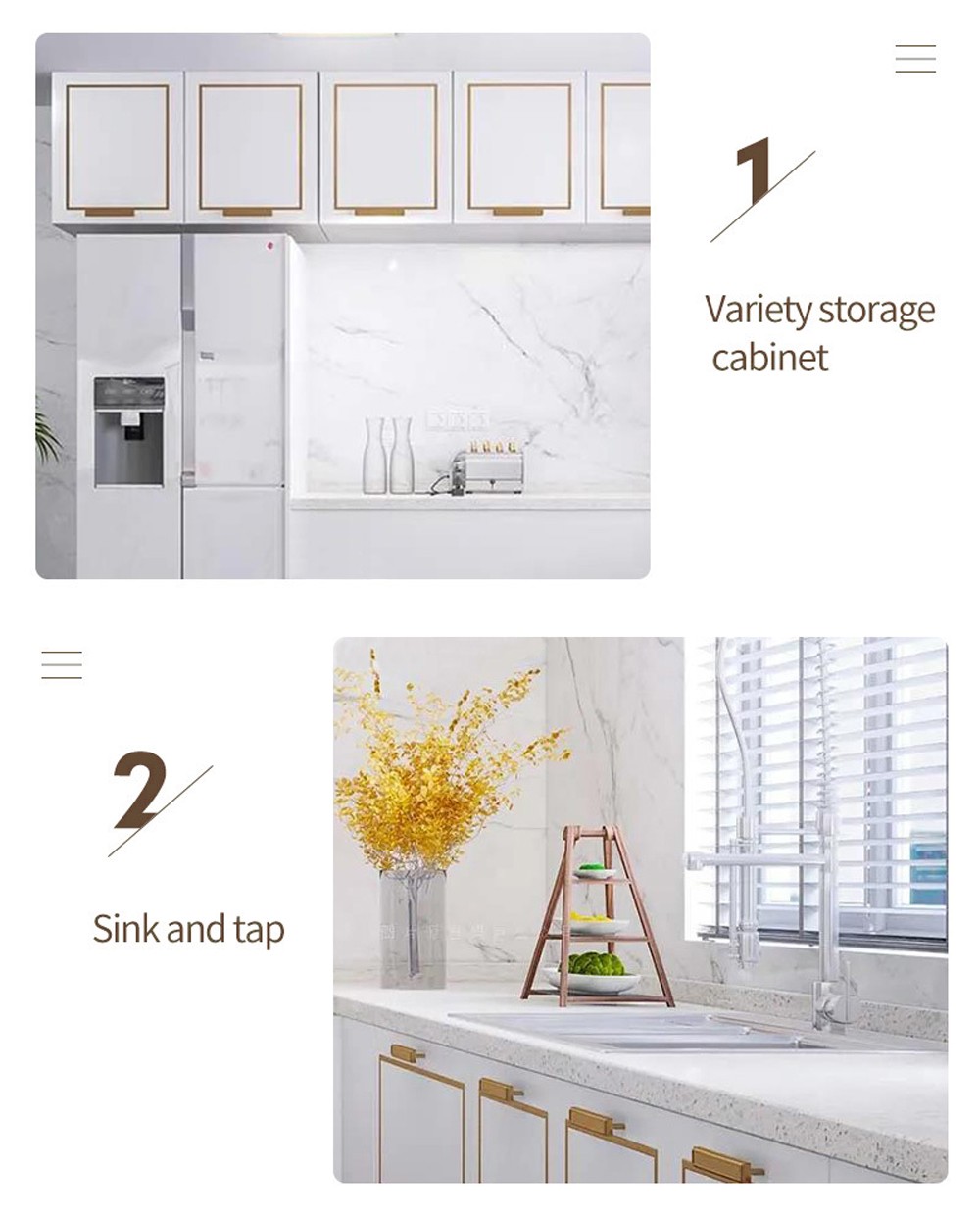 Classical style PVC with HDF Kitchen cabinet-GK-769