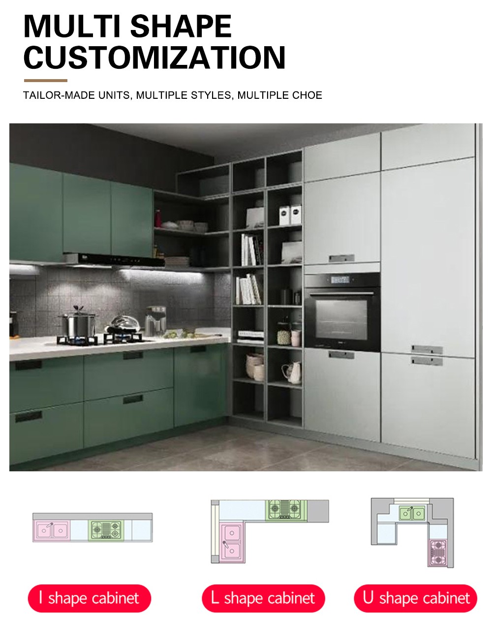 Classical style PVC with HDF Kitchen cabinet-GK-770