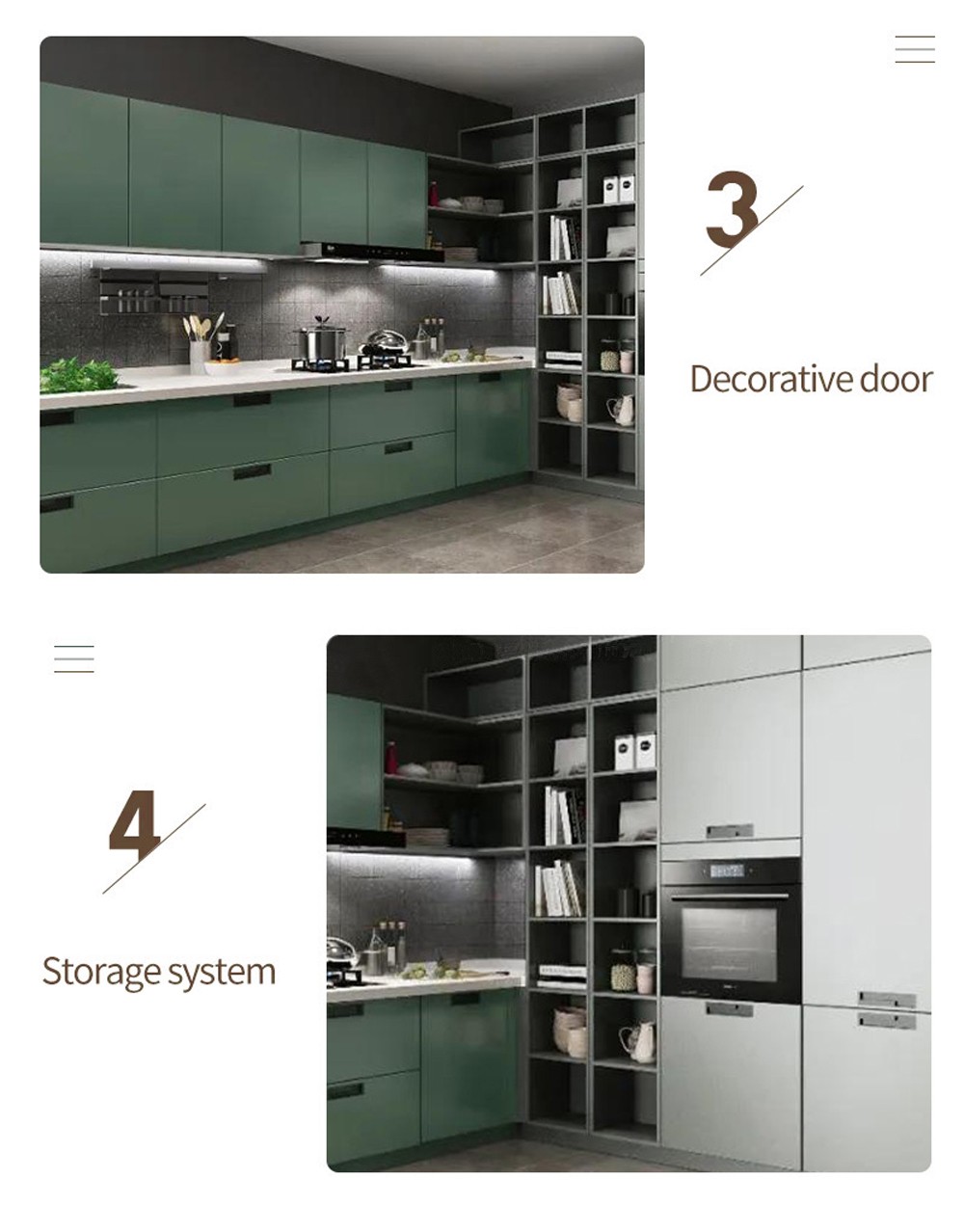 Classical style PVC with HDF Kitchen cabinet-GK-770