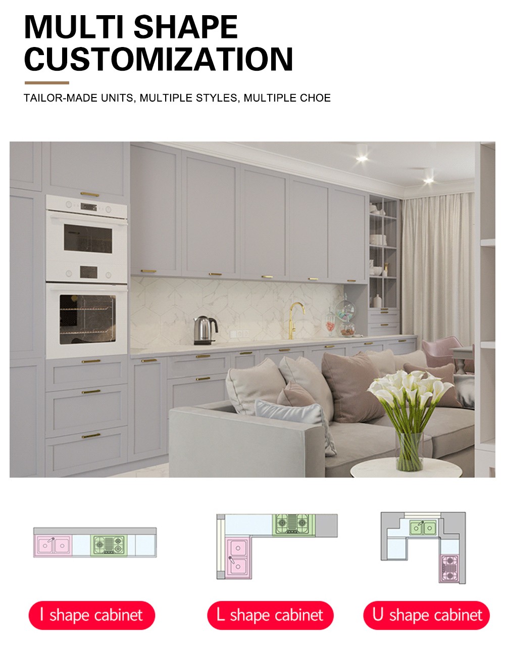 Classical style PVC with HDF kitchen-GK-793