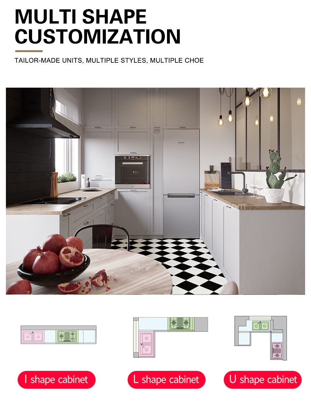 Classical style PVC with HDF kitchen-GK-794