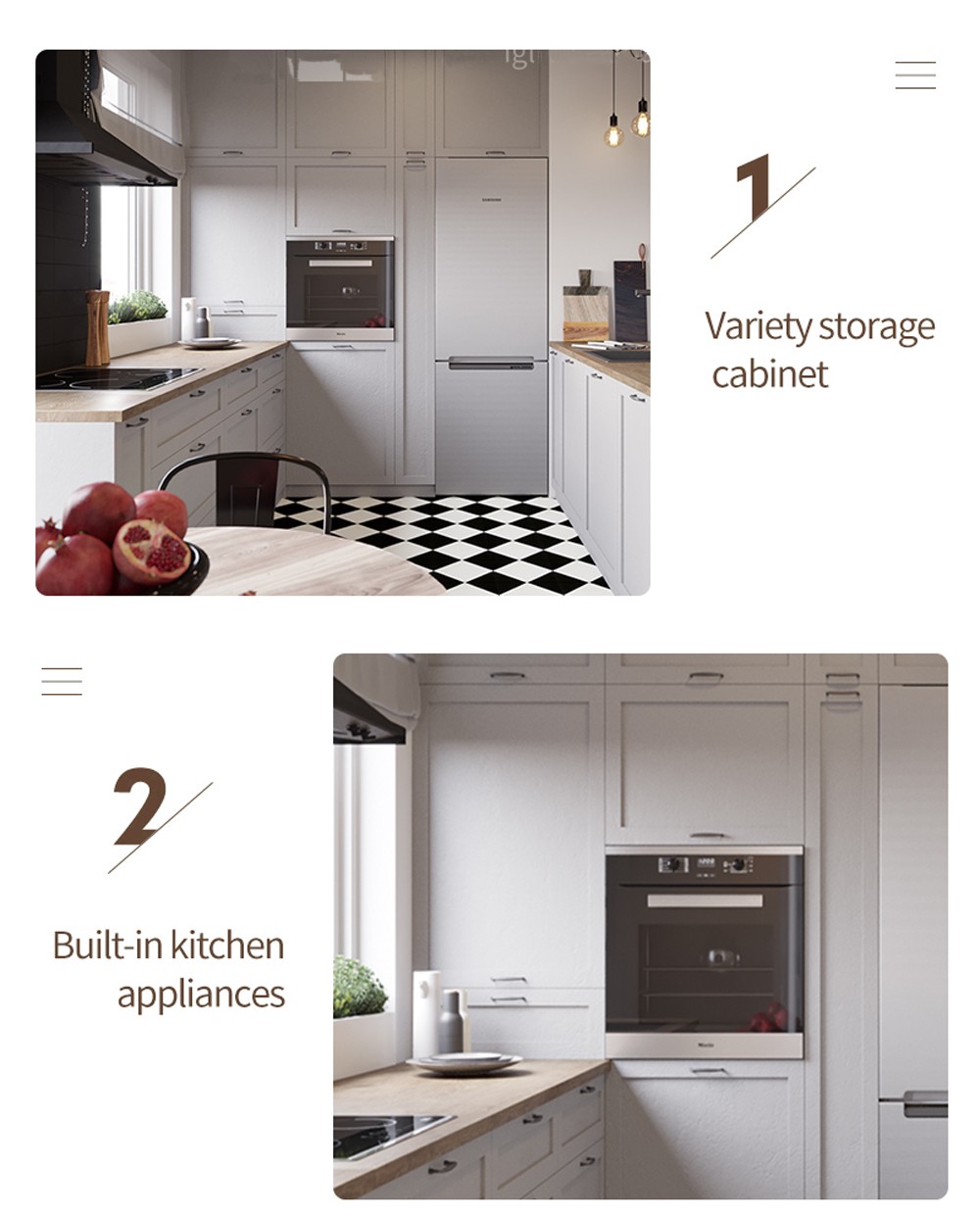 Classical style PVC with HDF kitchen-GK-794