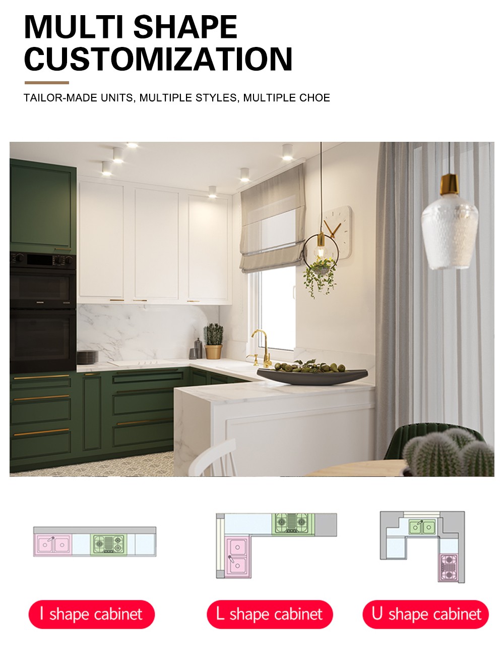 Classical style PVC with HDF kitchen-GK-795