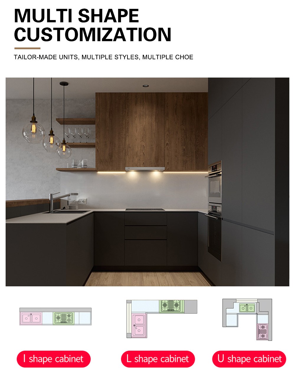 Double facing particle board cabinet GK-1000