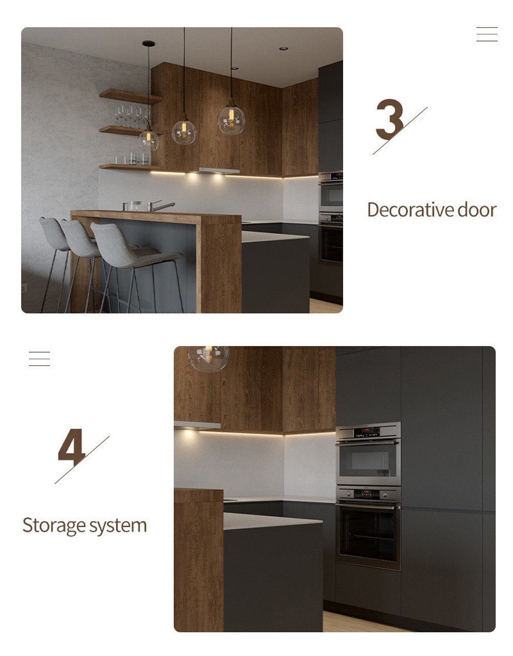 Double facing particle board cabinet GK-1000