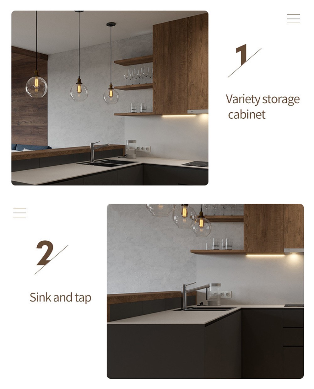 Double facing particle board cabinet GK-1000