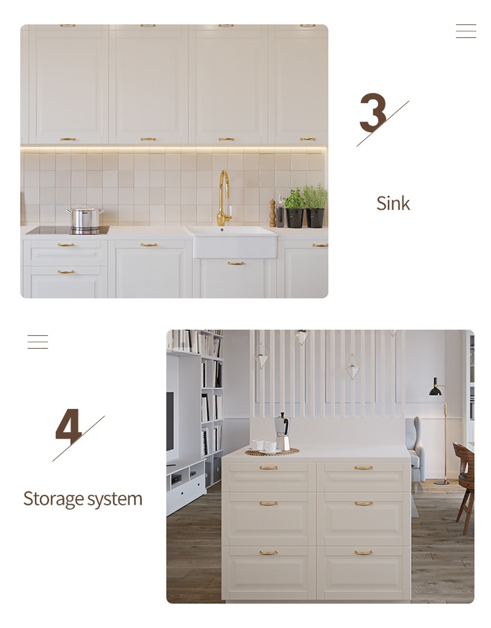 European style classical high density board blister style kitchen-GK-715