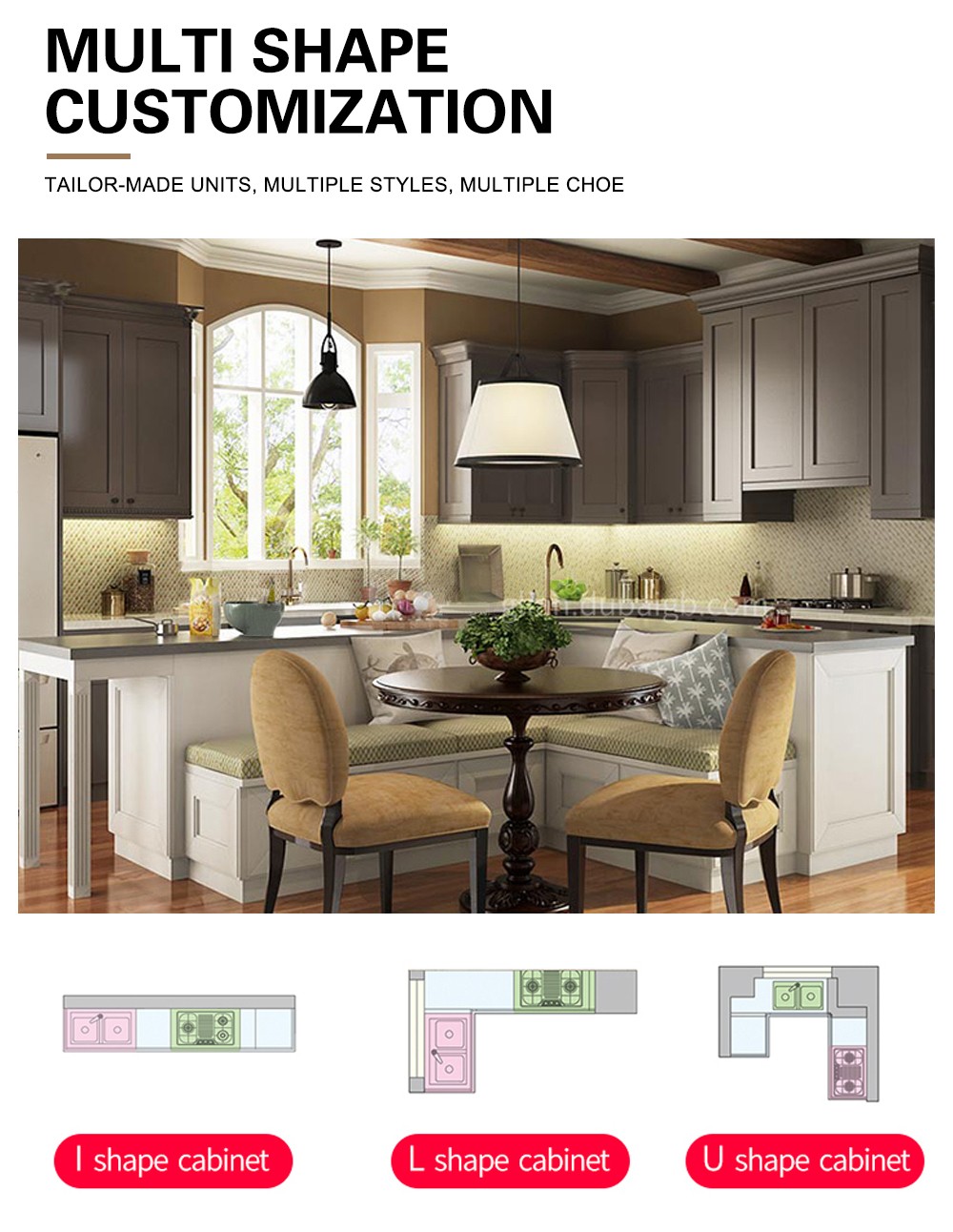 European style classical kitchen PVC with HDF- GK-346