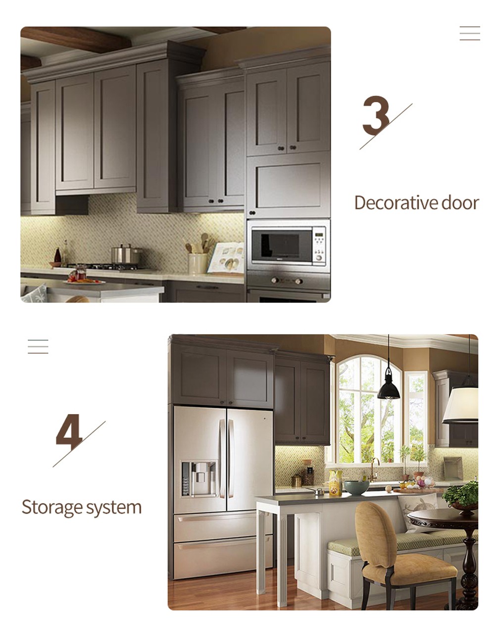European style classical kitchen PVC with HDF- GK-346