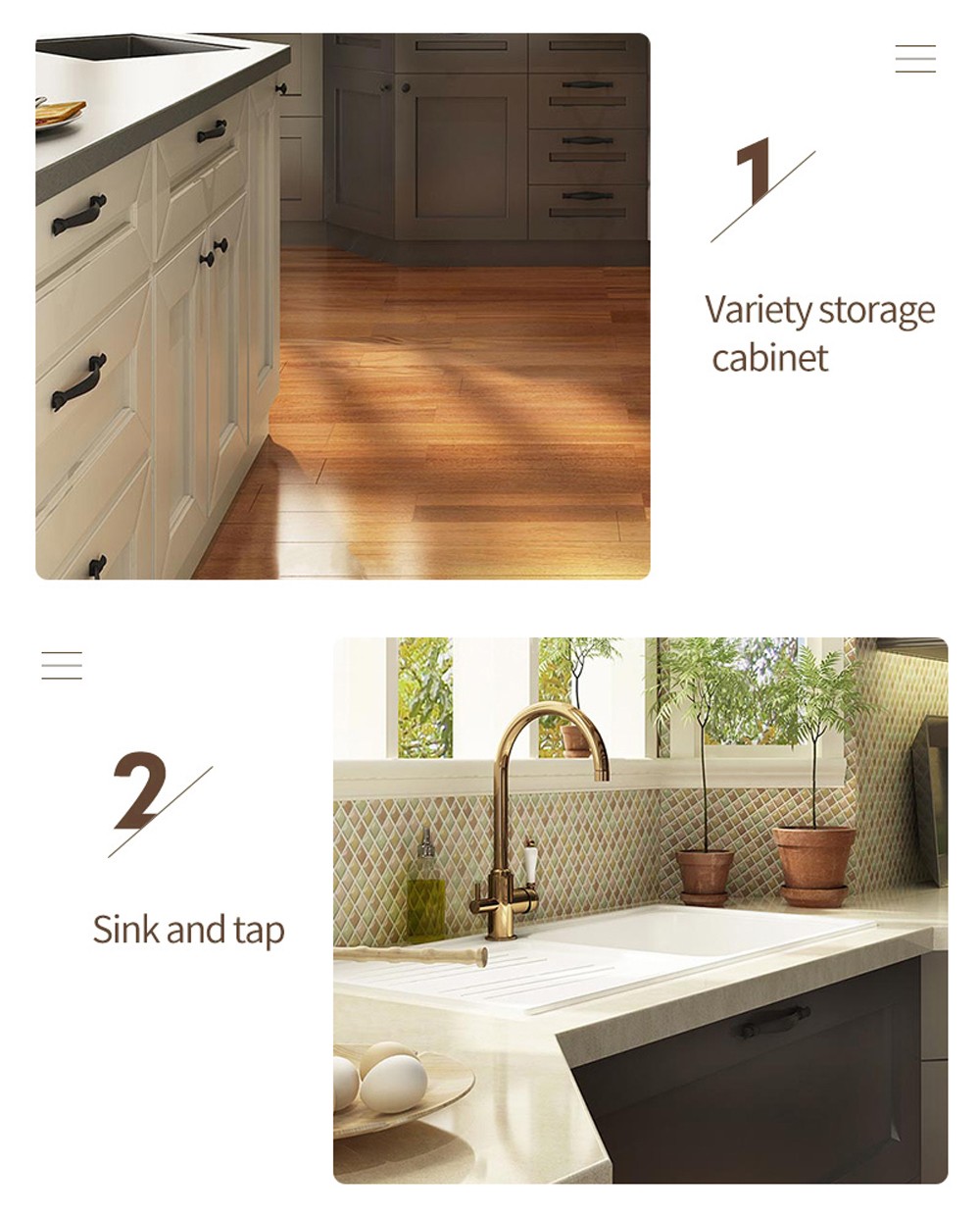 European style classical kitchen PVC with HDF- GK-346