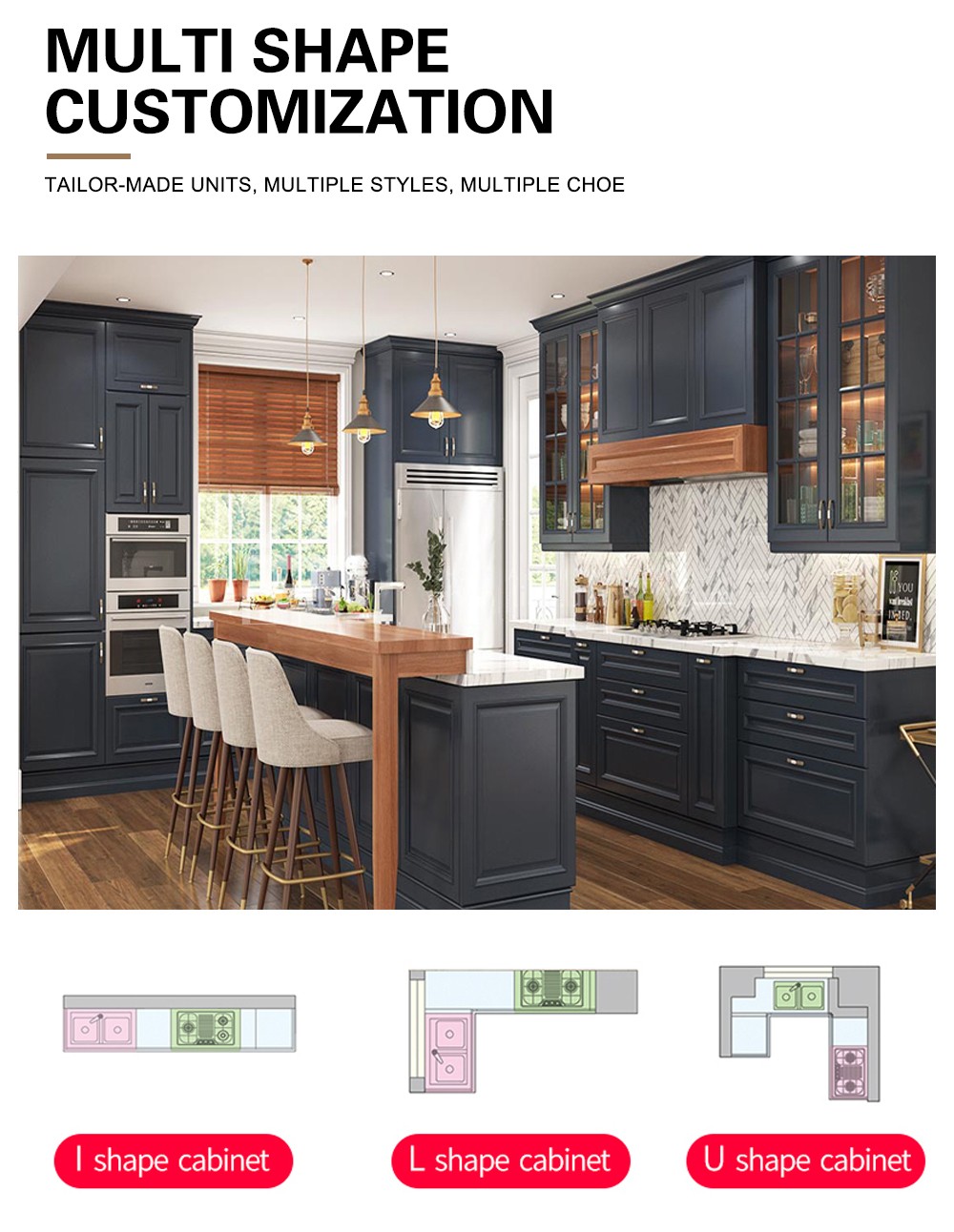 European style classical kitchen PVC with HDF-GK-330