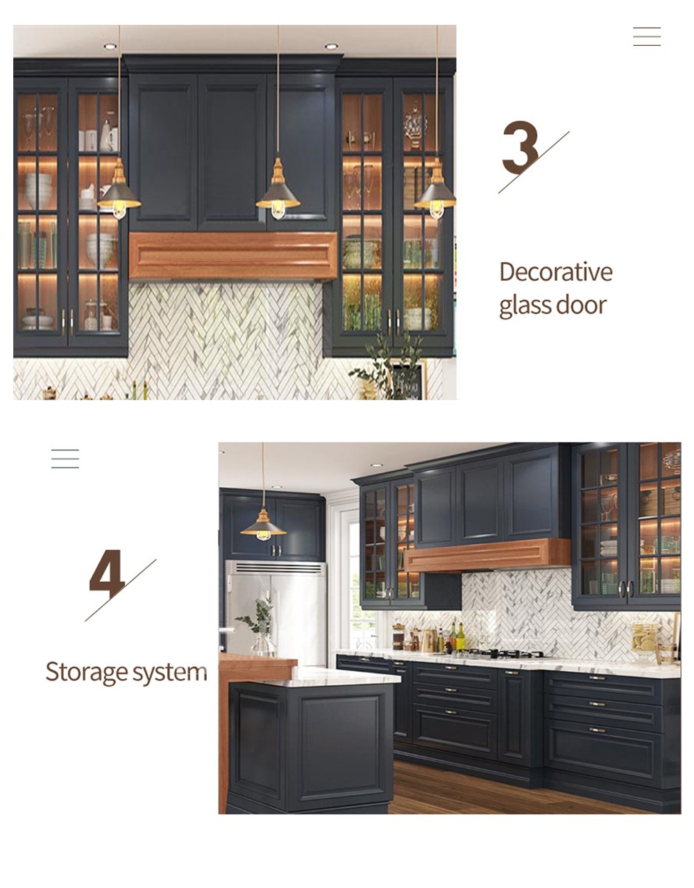 European style classical kitchen PVC with HDF-GK-330