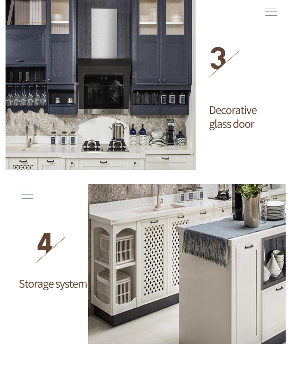 European style classical kitchen PVC with HDF-GK-338