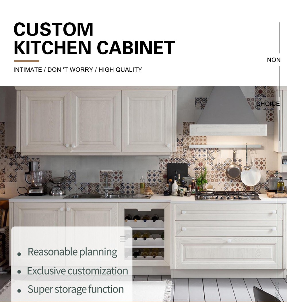 European style classical PVC with HDF kitchen GK-516