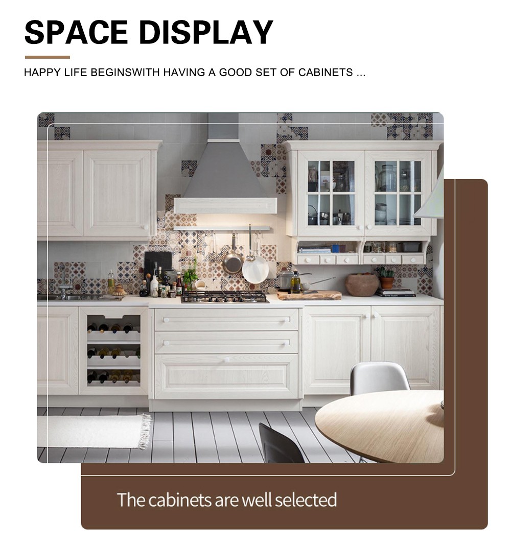 European style classical PVC with HDF kitchen GK-516