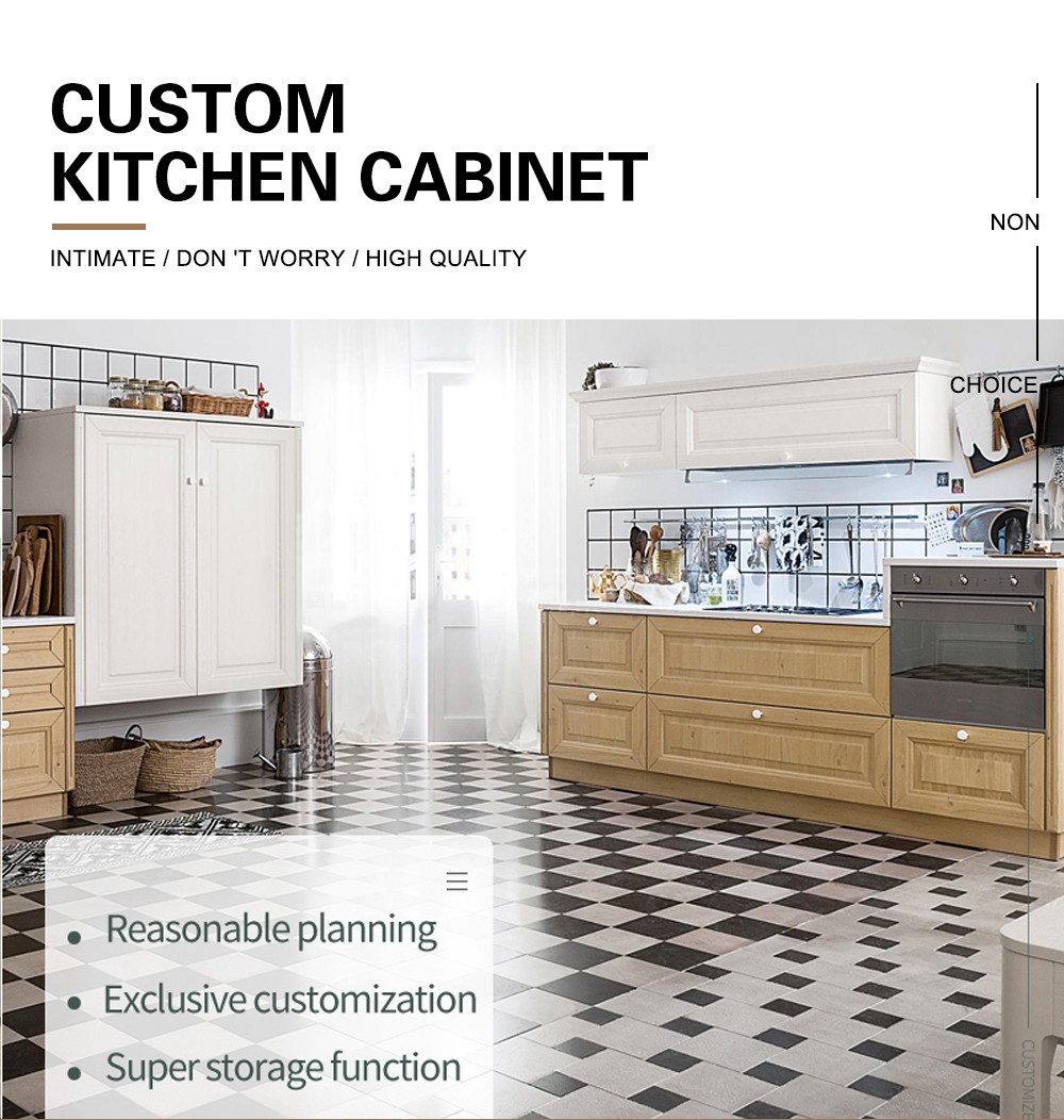 European style classical PVC with HDF kitchen GK-517