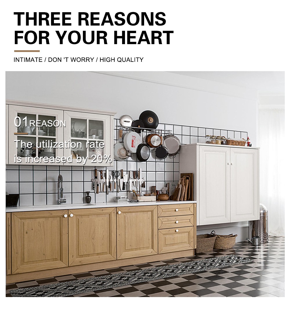 European style classical PVC with HDF kitchen GK-517