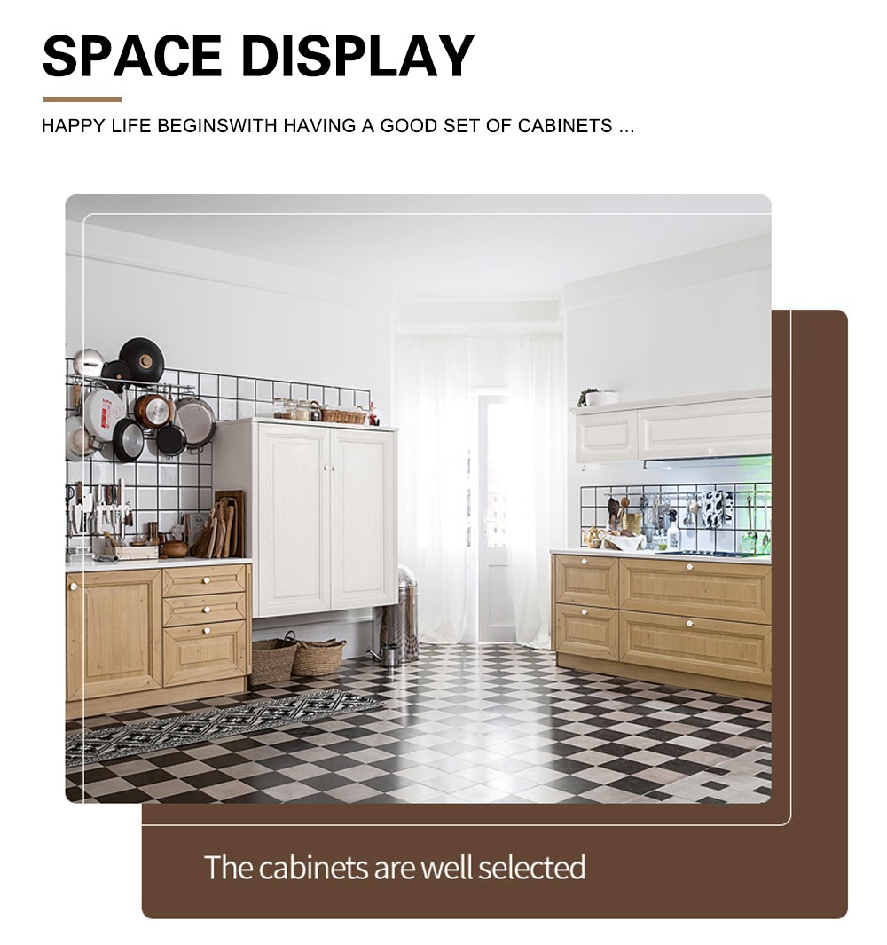 European style classical PVC with HDF kitchen GK-517