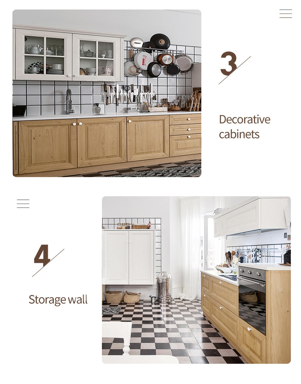 European style classical PVC with HDF kitchen GK-517