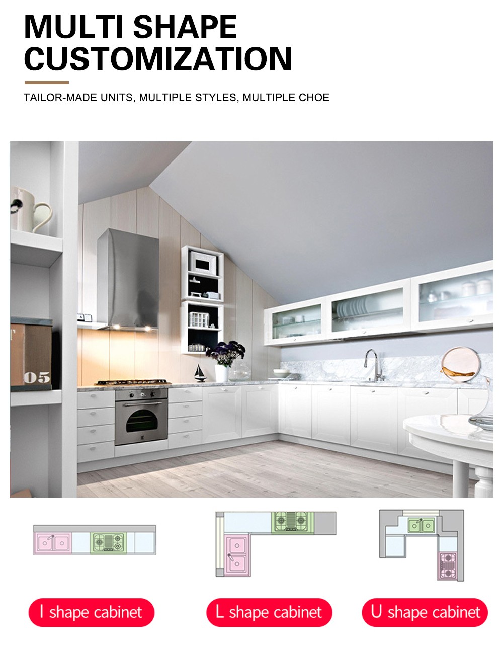European style classical PVC with HDF kitchen-GK-401