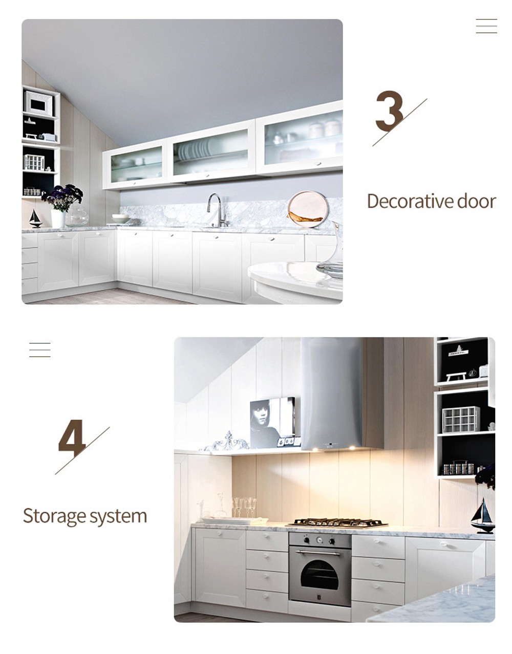 European style classical PVC with HDF kitchen-GK-401
