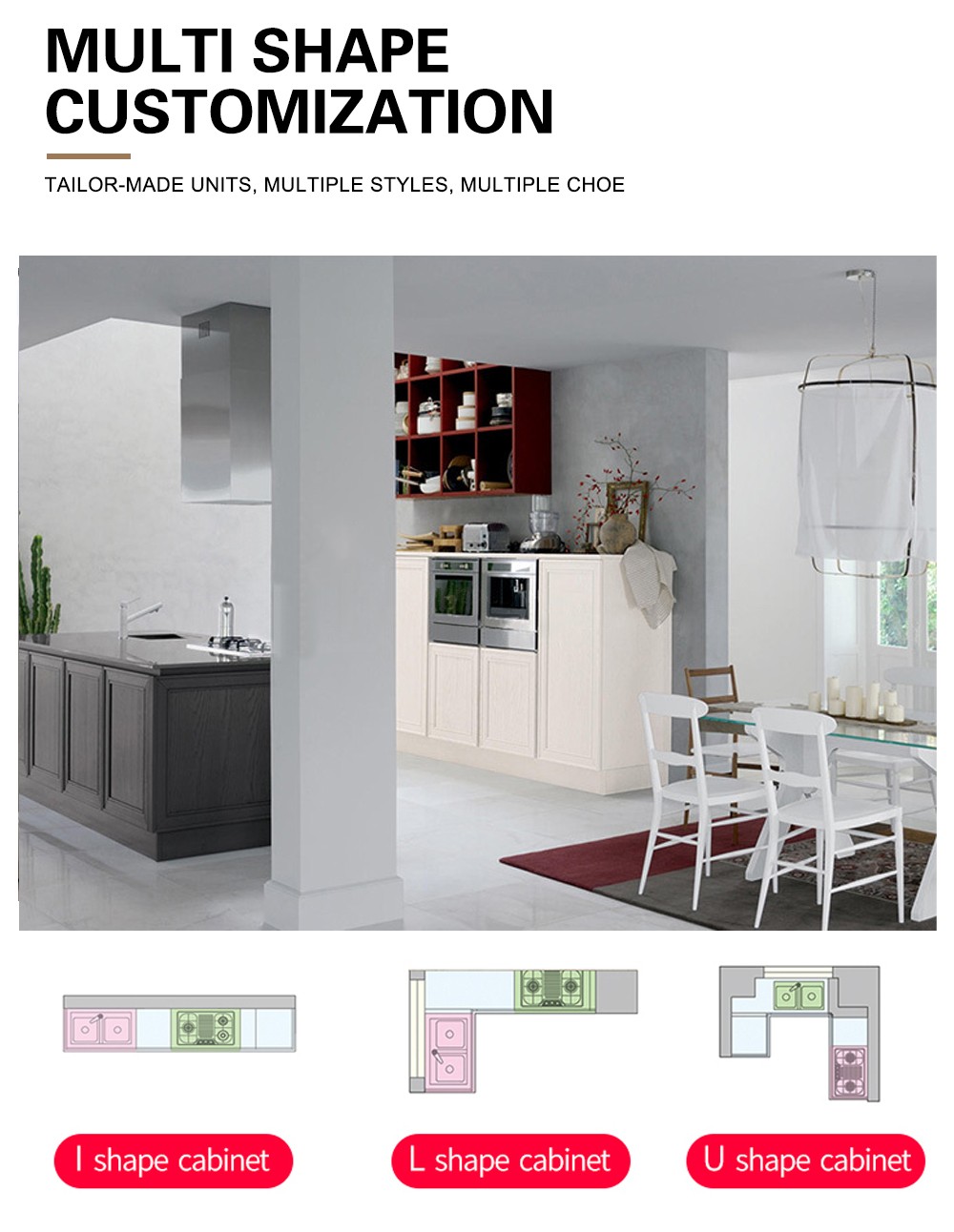 European style classical PVC with HDF kitchen-GK-529