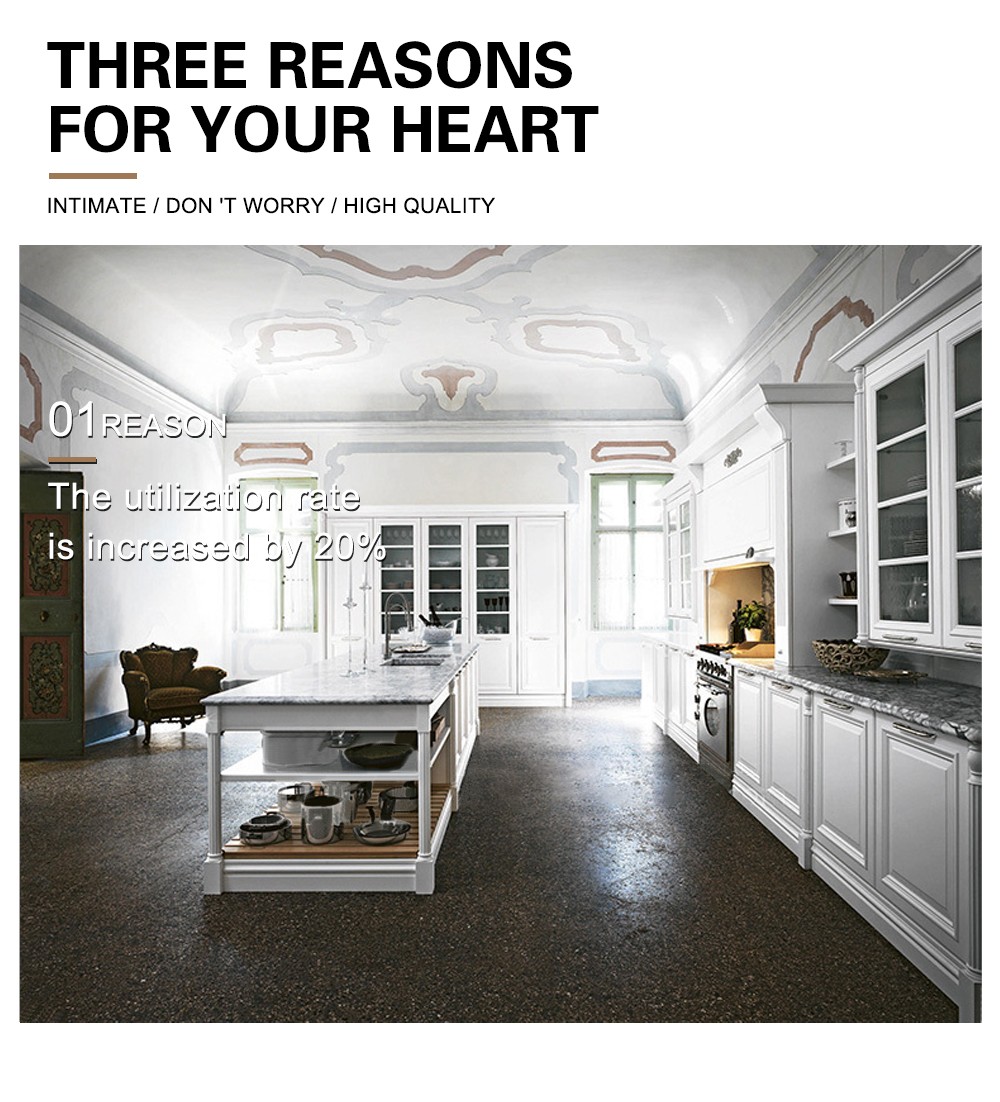European style classical PVC with HDF kitchen-GK-531