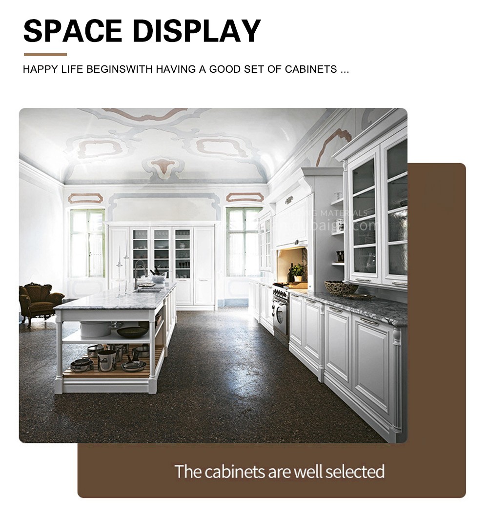 European style classical PVC with HDF kitchen-GK-531