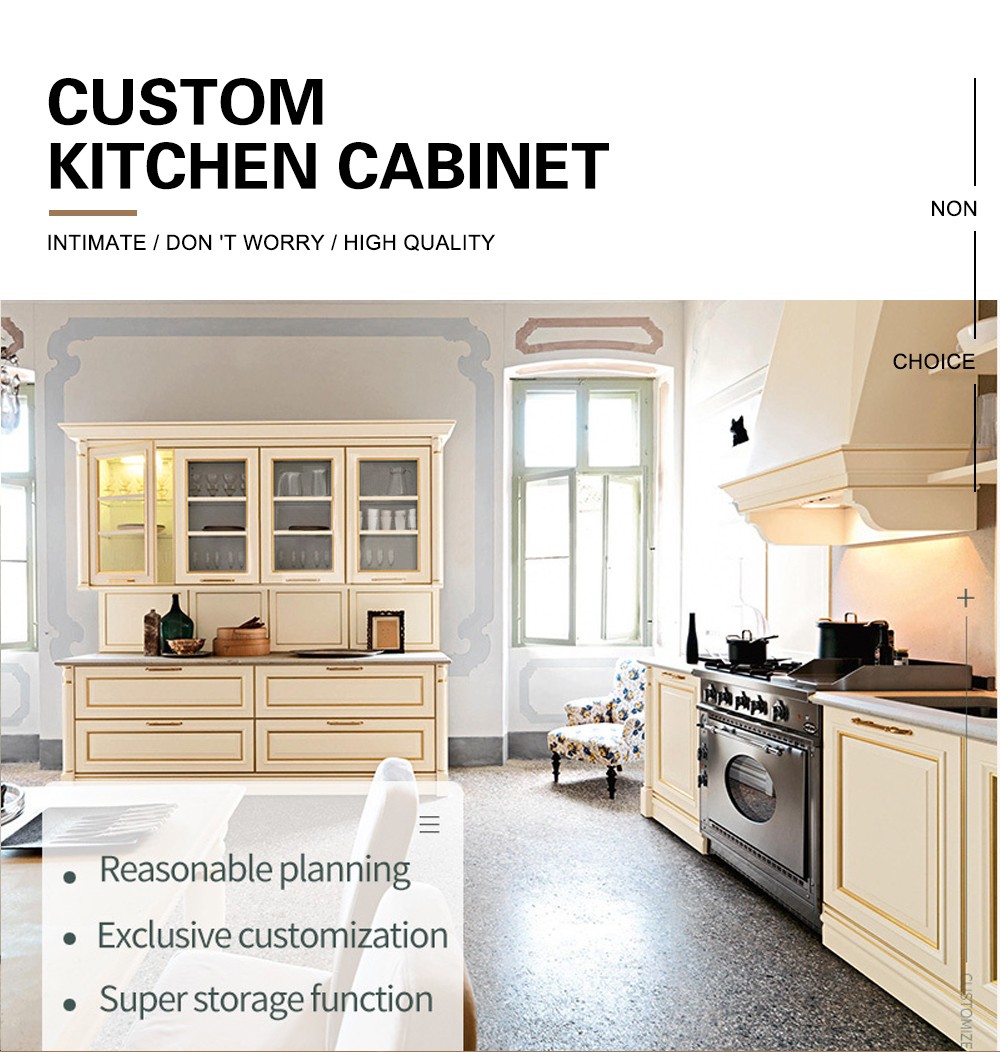 European style classical PVC with HDF kitchen-GK-532
