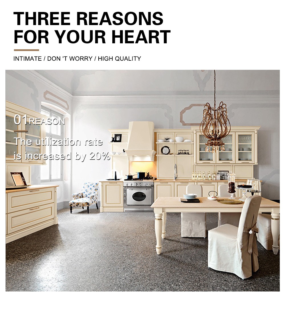 European style classical PVC with HDF kitchen-GK-532