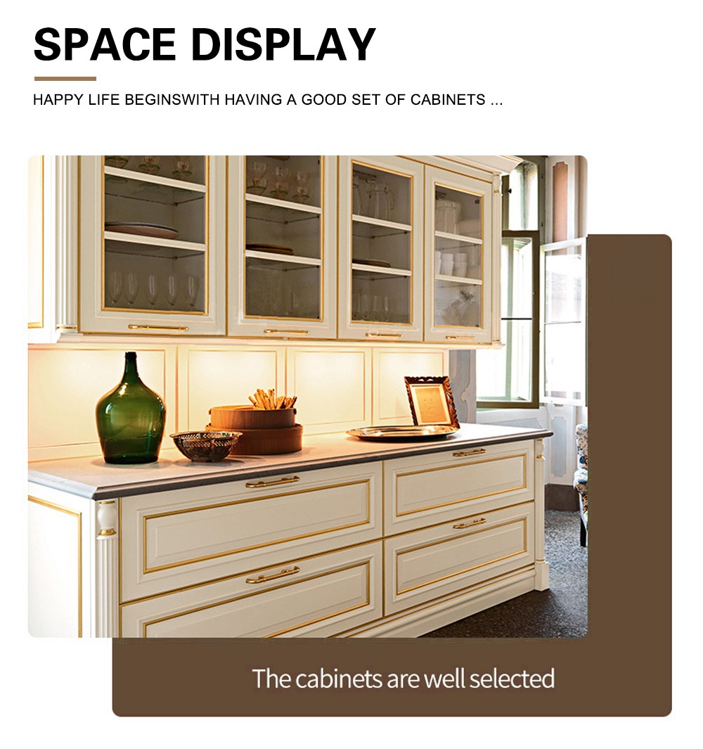 European style classical PVC with HDF kitchen-GK-532