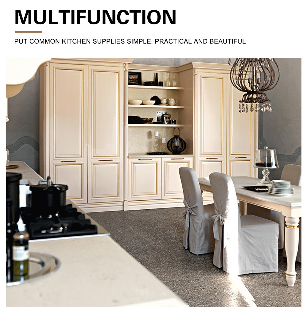 European style classical PVC with HDF kitchen-GK-532