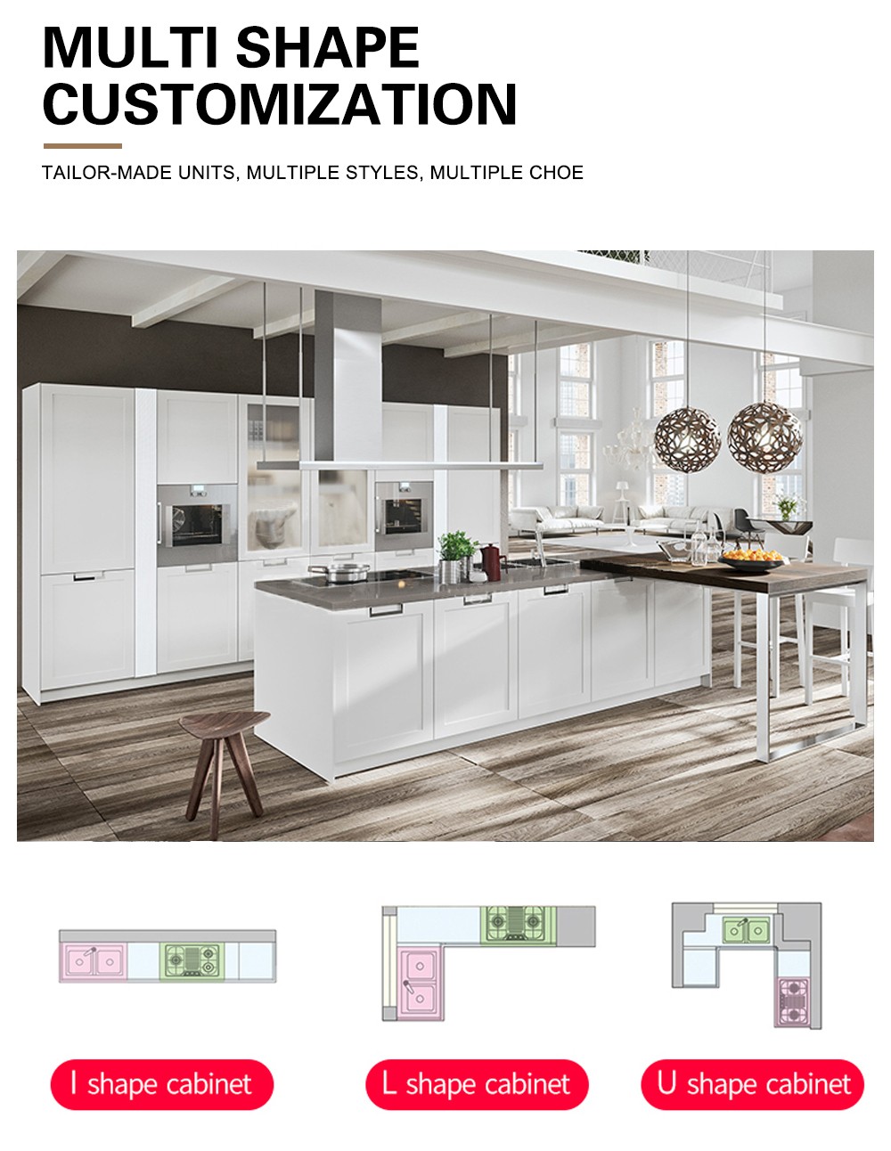 European style classical PVC with HDF kitchen-GK-625