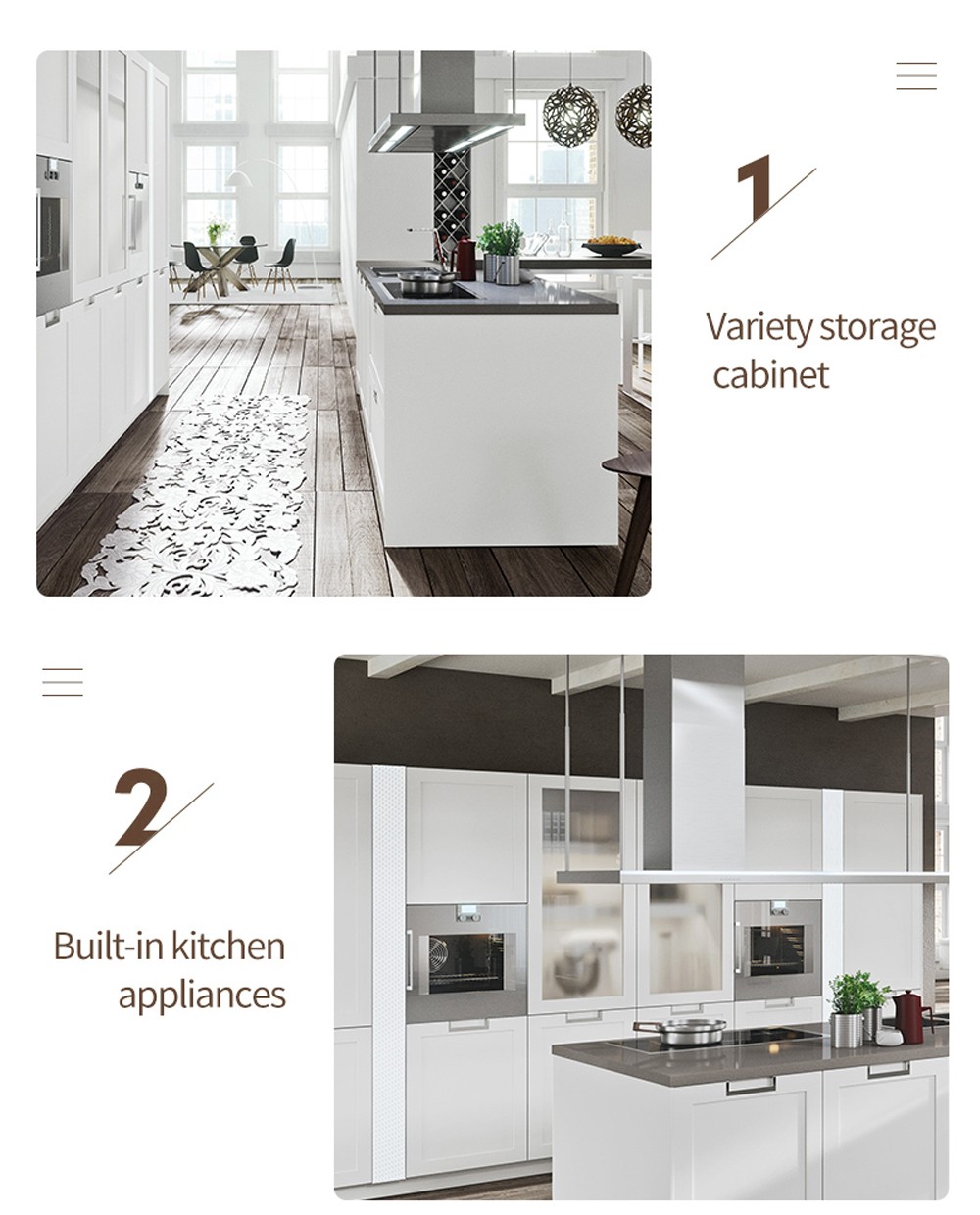 European style classical PVC with HDF kitchen-GK-625