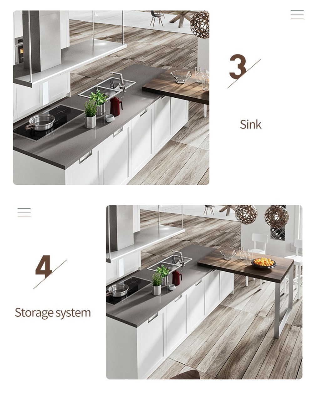 European style classical PVC with HDF kitchen-GK-625
