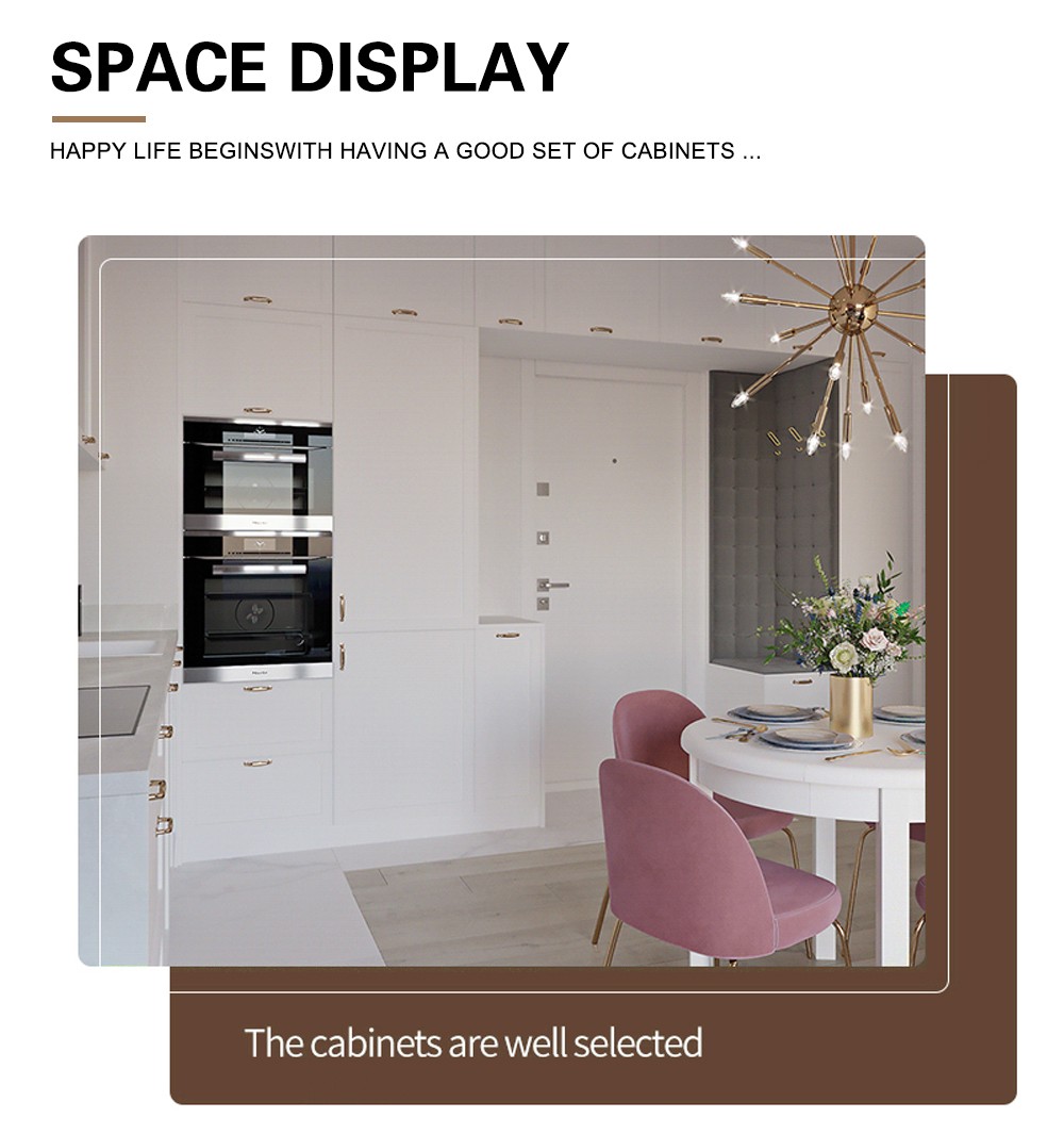 European style classical PVC with HDF kitchen-GK-711